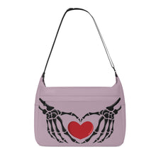 Load image into Gallery viewer, Ti Amo I love you - Exclusive Brand - Pansy Posy - Skeleton Heart Hands  -  Journey Computer Shoulder Bag
