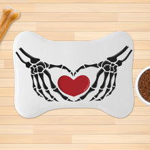 Load image into Gallery viewer, Ti Amo I love you - Exclusive Brand  - White - Skeleton Hands with Heart  - Big Paws Pet Rug
