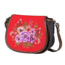 Load image into Gallery viewer, Ti Amo I love you - Exclusive Brand - Jasper - Pink Floral Pattern -  Saddle Bag
