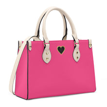 Load image into Gallery viewer, Ti Amo I love you - Exclusive Brand - Pink Lemonaide - Luxury Womens PU Tote Bag - Cream Straps
