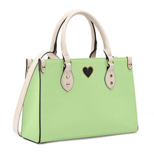 Load image into Gallery viewer, Ti Amo I love you - Exclusive Brand - Very Psle Green - Luxury Womens PU Tote Bag - Cream Straps
