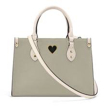 Load image into Gallery viewer, Ti Amo I love you - Exclusive Brand - Sand Color - Luxury Womens PU Tote Bag - Cream Straps
