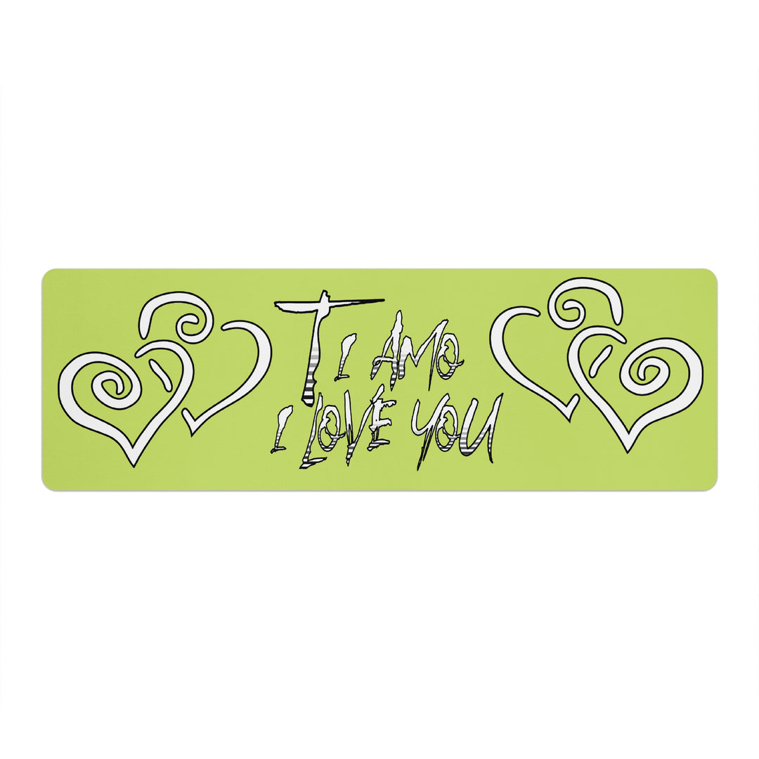 Ti Amo I love you - Exclusive Brand - Yellow Green - Yoga Mat