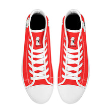 Load image into Gallery viewer, Ti Amo I love you  - Exclusive Brand - Red - TALK TO THE PAW -  High-Top Canvas Shoes - White Soles
