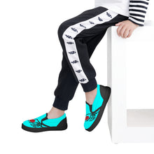 Load image into Gallery viewer, Ti Amo I love you - Exclusive Brand - Aqua / Cyan - Skeleton Hands with Heart - Kids Slip-on shoes - Black Soles
