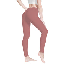 Load image into Gallery viewer, Ti Amo I love you - Exclusive Brand - Old Rose -  White Daisy -  Yoga Leggings
