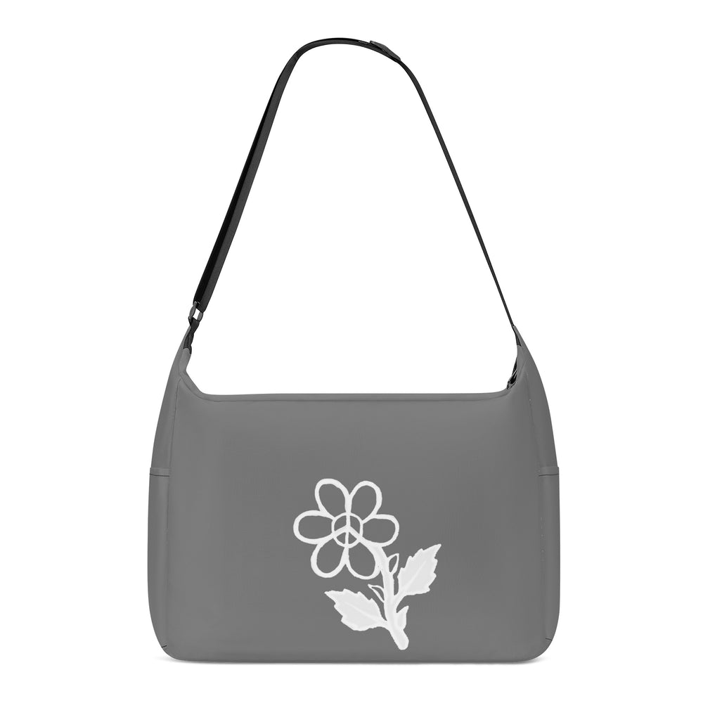 Ti Amo I love you - Exclusive Brand - Dove Gray - White Daisy - Journey Computer Shoulder Bag