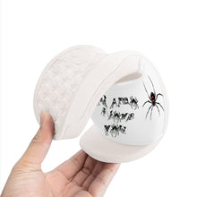 Load image into Gallery viewer, Ti Amo I love you - Exclusive Brand  - White - Lots of Spiders Logo -  Slide Sandals - White Soles
