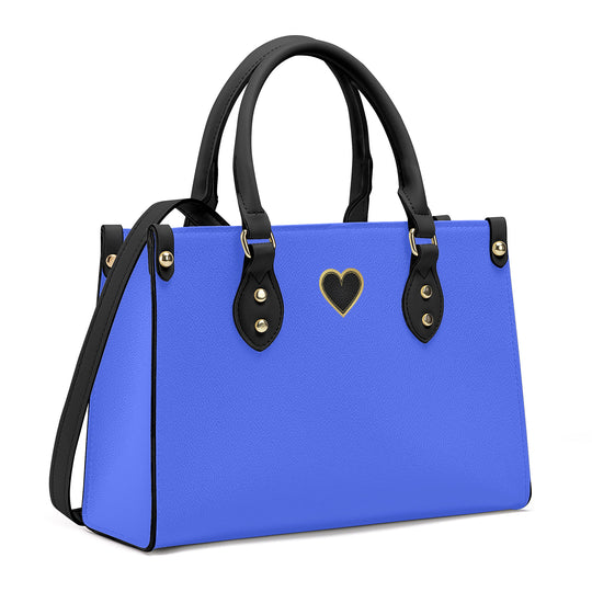 Ti Amo I love you - Exclusive Brand - Neon Blue - Luxury Womens PU Tote Bag - Black Straps