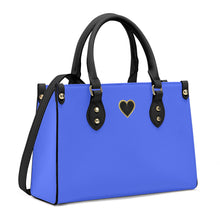 Load image into Gallery viewer, Ti Amo I love you - Exclusive Brand - Neon Blue - Luxury Womens PU Tote Bag - Black Straps
