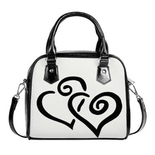 Load image into Gallery viewer, Ti Amo I love you - Exclusive Brand  - Cararra - Double Black Heart -  Shoulder Handbag
