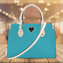 Load image into Gallery viewer, Ti Amo I love you - Exclusive Brand - Macaw Blue Green - Luxury Womens PU Tote Bag - Cream Straps
