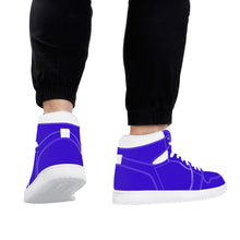 Load image into Gallery viewer, Ti Amo I love you - Exclusive Brand - Violet Blue - High Top Synthetic Leather Sneakers
