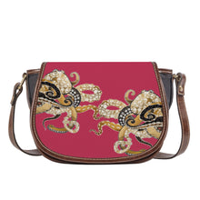 Load image into Gallery viewer, Ti Amo I love you - Exclusive Brand - Viva Magenta - Octopi - Saddle Bag
