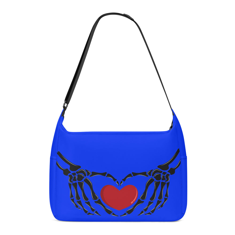 Ti Amo I love you - Exclusive Brand - Blue Blue Eyes - Skeleton Heart Hands  -  Journey Computer Shoulder Bag