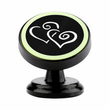 Load image into Gallery viewer, Ti Amo I love you - Exclusive Brand  - Black - Double White Heart - Magnetic Car Phone Holder
