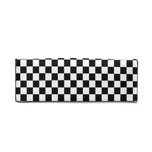 Load image into Gallery viewer, Ti Amo I love you - Exclusive Brand - Black &amp; White Checkered Pattern -  Luxury Womens PU Tote Bag - Black Straps
