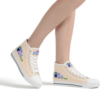 Load image into Gallery viewer, Ti Amo I love you - Exclusive Brand - Oasis - 3 Owls - High-Top Canvas Shoes - White Soles
