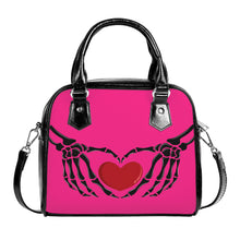 Load image into Gallery viewer, Ti Amo I love you - Exclusive Brand - Wild Strawberry - Skeleton Hands with Heart - Shoulder Handbag
