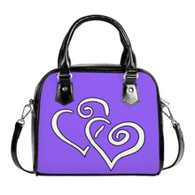 Load image into Gallery viewer, Ti Amo I love you - Heliotrope 3 - Double White Heart - Shoulder Handbag
