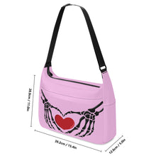 Load image into Gallery viewer, Ti Amo I love you - Exclusive Brand - Chantilly 2 - Skeleton Heart Hands  -  Journey Computer Shoulder Bag
