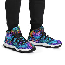 Load image into Gallery viewer, Ti Amo I love you - Exclusive Brand - Rainbow Tie-Dye Pattern - High Top Air Retro Sneakers - Black Laces
