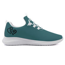 Load image into Gallery viewer, Ti Amo I love you - Exclusive Brand - Casal - Double Black Heart - Women&#39;s New Lace Up Front Runing Shoes
