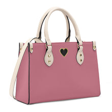 Load image into Gallery viewer, Ti Amo I love you - Exclusive Brand - Old Pink - Luxury Womens PU Tote Bag - Cream Straps
