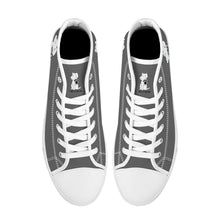 Load image into Gallery viewer, Ti Amo I love you  - Exclusive Brand - Davy&#39;s Grey - Talk to the Paw - High-Top Canvas Shoes - White - Ti Amo I love you
