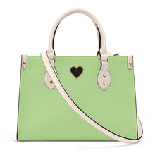 Load image into Gallery viewer, Ti Amo I love you - Exclusive Brand - Very Psle Green - Luxury Womens PU Tote Bag - Cream Straps
