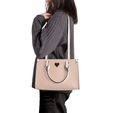 Load image into Gallery viewer, Ti Amo I love you - Exclusive Brand - Tea Rose 2 - Luxury Womens PU Tote Bag - Cream Straps
