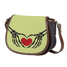 Load image into Gallery viewer, Ti Amo I love you - Exclusive Brand - Deco - Skeleton Hands with Heart - Saddle Bag
