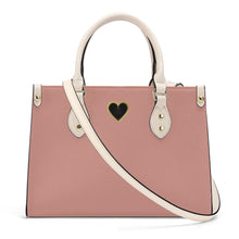 Load image into Gallery viewer, Ti Amo I love you - Exclusive Brand - Petite Orchid - Luxury Womens PU Tote Bag - Cream Straps
