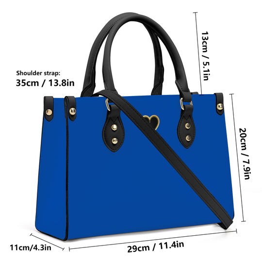 Ti Amo I love you - Exclusive Brand - Dark Blue - Luxury Womens PU Tote Bag - Black Straps