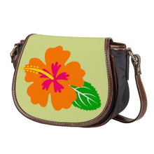 Load image into Gallery viewer, Ti Amo I love you - Exclusive Brand - Deco - Hawaiian Flower -  Saddle Bag
