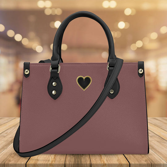 Ti Amo I love you - Exclusive Brand - Rose Taupe - Luxury Womens PU Tote Bag - Black Straps