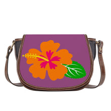 Load image into Gallery viewer, Ti Amo I love you - Exclusive Brand - Cannon Pink - Hawaiian Flower -  Saddle Bag
