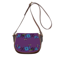 Load image into Gallery viewer, Ti Amo I love you - Exclusive Brand - Bossanova 2 - Blue Floral - Saddle Bag
