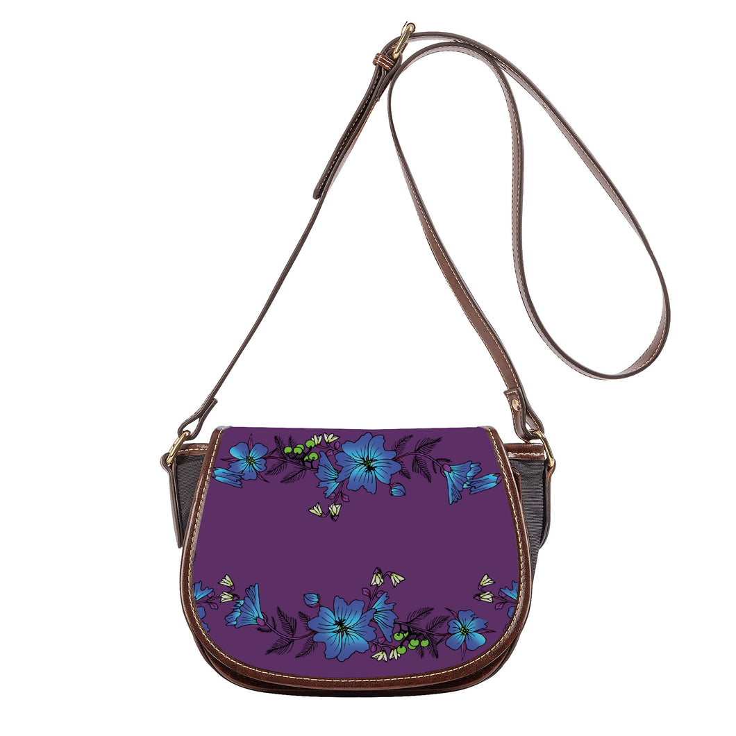 Ti Amo I love you - Exclusive Brand - Bossanova 2 - Blue Floral - Saddle Bag