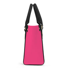 Load image into Gallery viewer, Ti Amo I love you - Exclusive Brand - Pink Lemonaide - Luxury Womens PU Tote Bag - Black Straps
