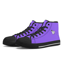 Load image into Gallery viewer, Ti Amo I love you - Exclusive Brand - Heliotrope 3 - Paper Airplane  - High-Top Canvas Shoes -  Black Shoes
