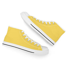 Load image into Gallery viewer, Ti Amo I love you - Exclusive Brand -  Mustard Yellow - High-Top Canvas Shoes - White Soles
