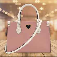 Load image into Gallery viewer, Ti Amo I love you - Exclusive Brand - Petite Orchid - Luxury Womens PU Tote Bag - Cream Straps
