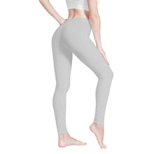 Load image into Gallery viewer, Ti Amo I love you - Exclusive Brand - Alto Gray - White Daisy - Yoga Leggings - Sizes XS-3XL
