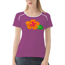 Load image into Gallery viewer, Ti Amo I love you - Exclusive Brand  - Cannon Pink - Hawaiian Flower - Women&#39;s T shirt
