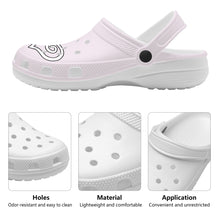 Load image into Gallery viewer, Ti Amo I love you - Exclusive Brand - Prim - Double White Heart - Womens Classic Clogs - Sizes 5-14.5
