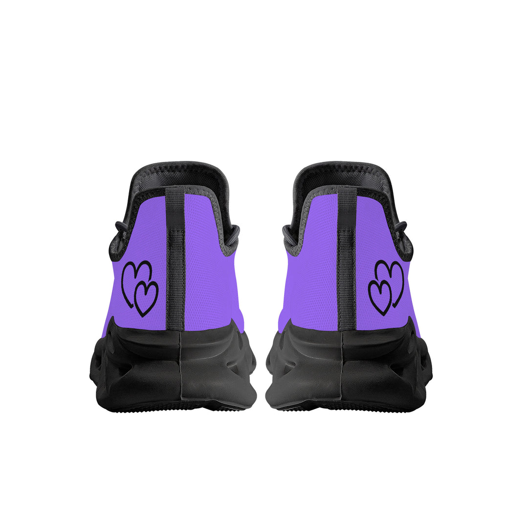 Ti Amo I love you  - Exclusive Brand - Heliotrope 3 - Double Black Heart -  Flex Control Sneaker - Black Soles