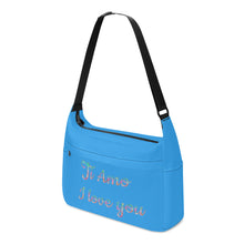 Load image into Gallery viewer, Ti Amo I love you - Exclusive Brand - Picton Blue 2 - Pastel Lettering -  Journey Computer Shoulder Bag
