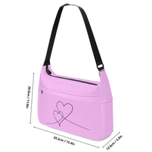 Load image into Gallery viewer, Ti Amo I love you - Exclusive Brand  - Classic Rose 2 - Double Script Heart - Journey Computer Shoulder Bag
