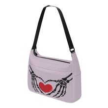 Load image into Gallery viewer, Ti Amo I love you - Exclusive Brand - Lily - Skeleton Heart Hands  -  Journey Computer Shoulder Bag
